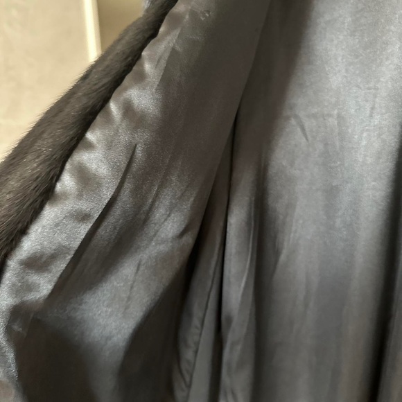 Chosen Couture leather full length coat with fur trim - Picture 7 of 8